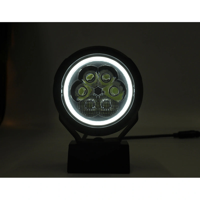 Load image into Gallery viewer, CM-2066W,LED Motorcycle Light,4.5",60Wx2,Dimmable with Dual Position Light & Removeable Amber Cover,2pcs set with wire harness, Waterproof