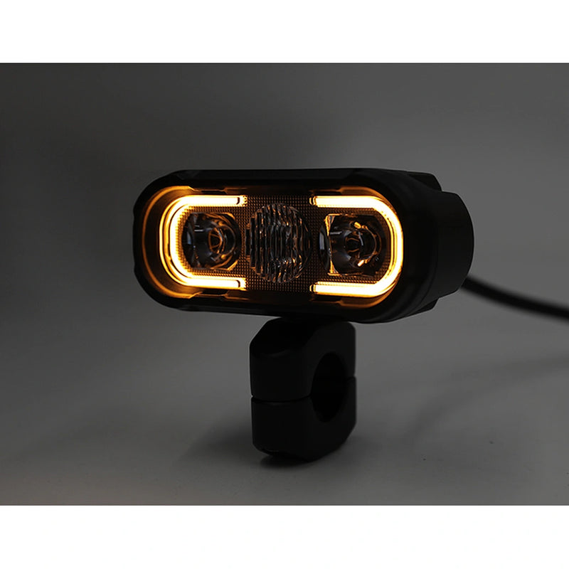 Load image into Gallery viewer, CM-2068W,LED Motorcycle Light,4.5",45Wx2,Dimmable with Dual Position Light & Removeable Amber Cover,2pcs set with wire harness, Waterproof