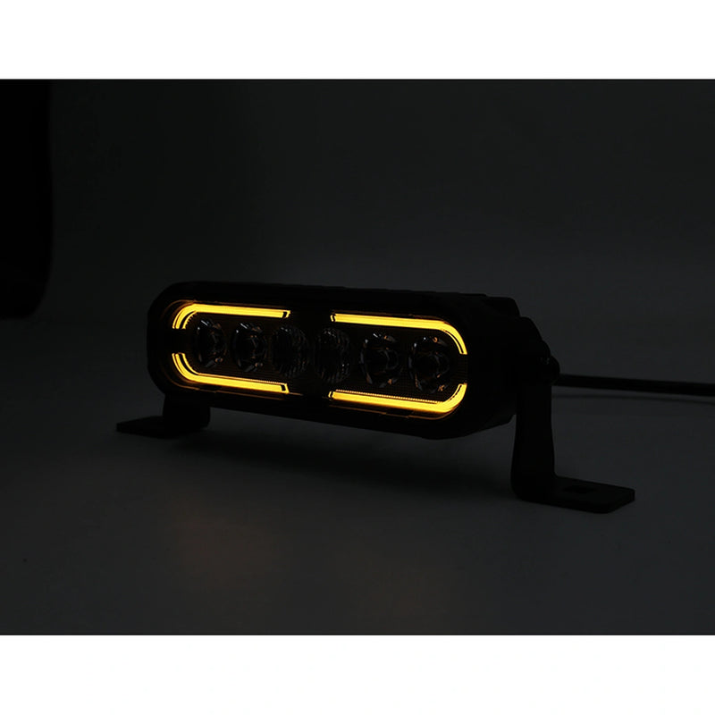 Load image into Gallery viewer, CM-2069W,LED Motorcycle Light,6",60Wx2,Dimmable with Dual Position Light & Removeable Amber Cover,2pcs set with wire harness, Waterproof