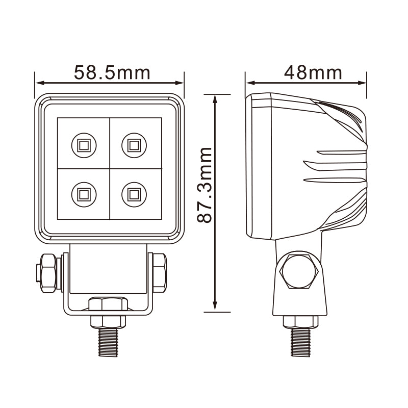 Load image into Gallery viewer, CM-5004, 2.3Inch 18W ,1693LM SQUARE Edgeless Waterproof IP67 Lighting for Truck SUV Jeep Off-Road