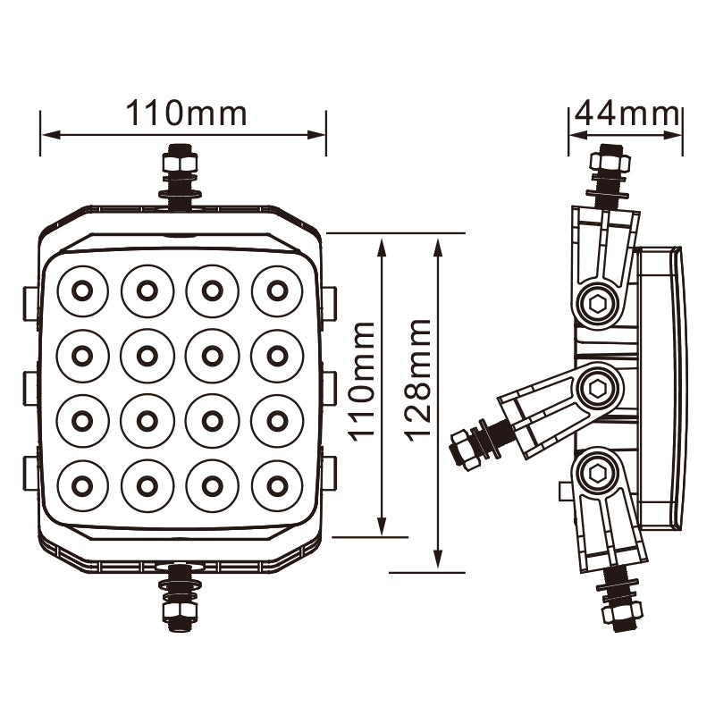 Load image into Gallery viewer, CM-5148, 4.5" 26W ,2000LM SQUARE LED Work Light Flood Beam Waterproof IP67 Lighting for Truck SUV Jeep Off-Road