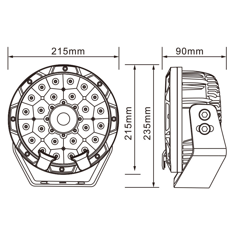 Load image into Gallery viewer, CM-90140R, 9" 140W ,10977LM LED Driving Light Laser Projector Matrix Waterproof IP67 Lighting for Truck SUV Jeep Off-Road