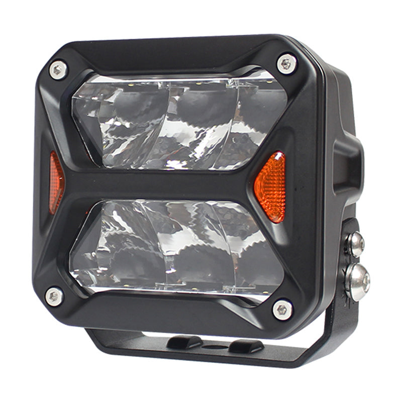 Load image into Gallery viewer, G4230G 4.2" 30W LED Work Light, with Amber position light & protective front grille, 2700 Lumens Waterproof , 9-32V DC for Truck Jeep SUV Off-Road Lighting