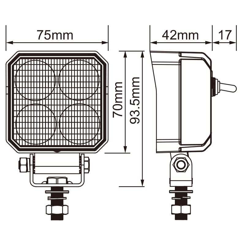 Load image into Gallery viewer, CM-2020S, 3Inch 20W ,2000LM Square Flood Beam Waterproof IP67 Lighting for Truck SUV Jeep Off-Road
