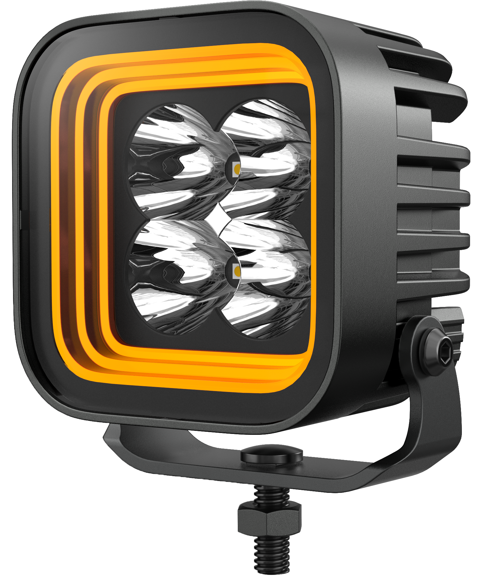 CM2058, 3-Inch 32W Amber+White/ Red+White Dual Position Light, Flood/Spot Beam,3400LM Super Bright Waterproof IP67 Lighting for Truck SUV Jeep Off-Road