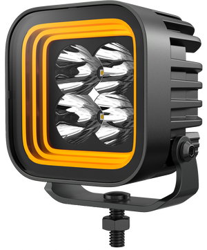 CM2058, 3-Inch 32W Amber+White/ Red+White Dual Position Light, Flood/Spot Beam,3400LM Super Bright Waterproof IP67 Lighting for Truck SUV Jeep Off-Road