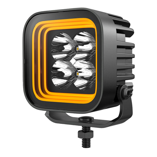 CM2058, 3-Inch 32W Amber+White/ Red+White Dual Position Light, Flood/Spot Beam,3400LM Super Bright Waterproof IP67 Lighting for Truck SUV Jeep Off-Road