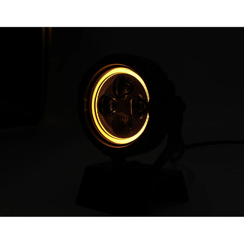 Load image into Gallery viewer, CM-2067W,LED Motorcycle Light,3.5",55Wx2,Dimmable with Dual Position Light &amp; Removeable Amber Cover,2pcs set with wire harness, Waterproof
