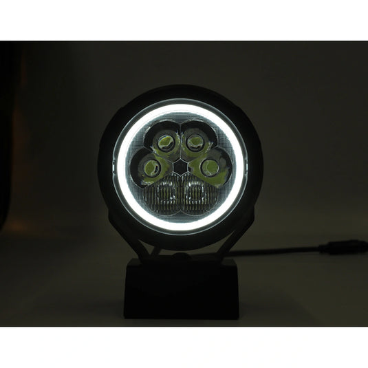 CM-2066W,LED Motorcycle Light,4.5",60Wx2,Dimmable with Dual Position Light & Removeable Amber Cover,2pcs set with wire harness, Waterproof