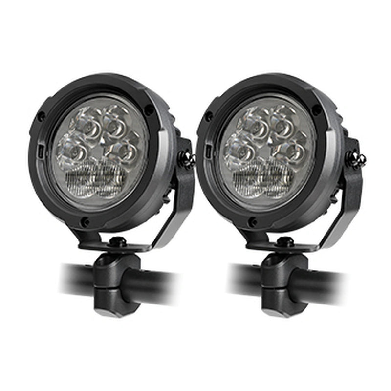 Load image into Gallery viewer, CM-2066W,LED Motorcycle Light,4.5",60Wx2,Dimmable with Dual Position Light &amp; Removeable Amber Cover,2pcs set with wire harness, Waterproof
