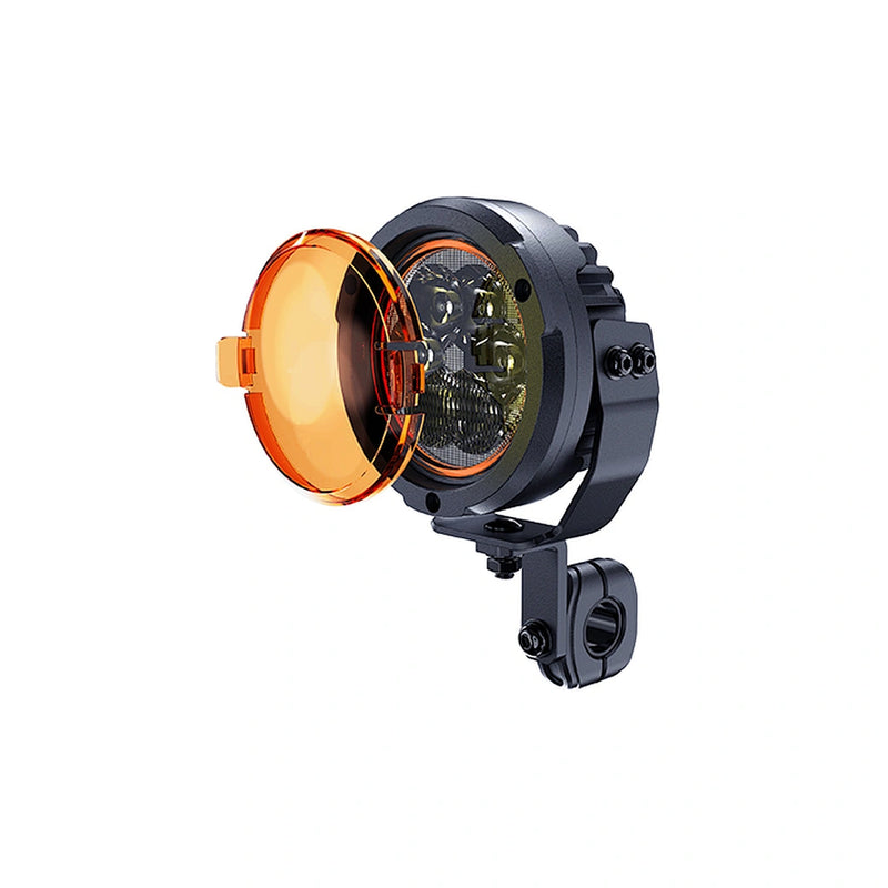 Load image into Gallery viewer, CM-2066W,LED Motorcycle Light,4.5",60Wx2,Dimmable with Dual Position Light &amp; Removeable Amber Cover,2pcs set with wire harness, Waterproof
