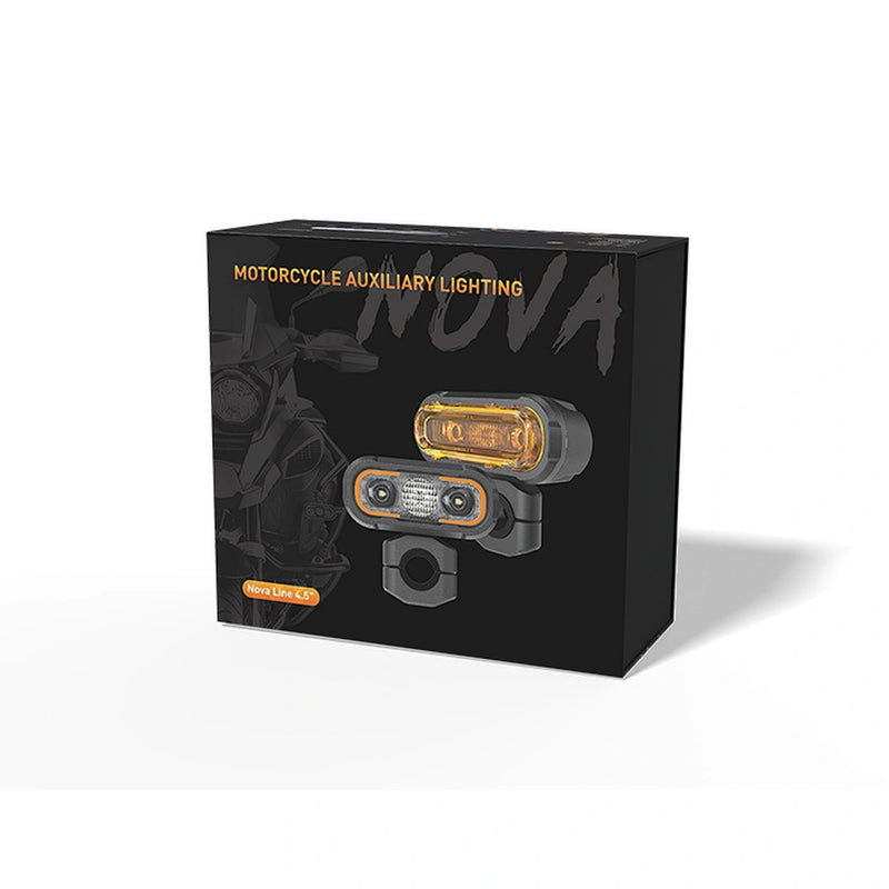 Load image into Gallery viewer, CM-2068W,LED Motorcycle Light,4.5",45Wx2,Dimmable with Dual Position Light &amp; Removeable Amber Cover,2pcs set with wire harness, Waterproof
