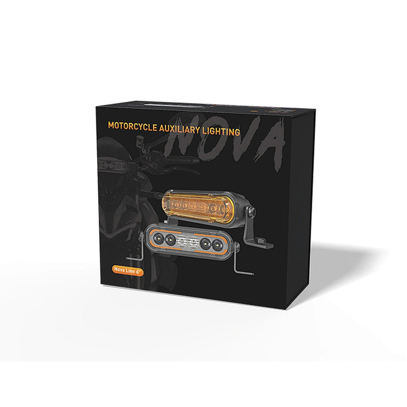 Load image into Gallery viewer, CM-2069W,LED Motorcycle Light,6",60Wx2,Dimmable with Dual Position Light &amp; Removeable Amber Cover,2pcs set with wire harness, Waterproof
