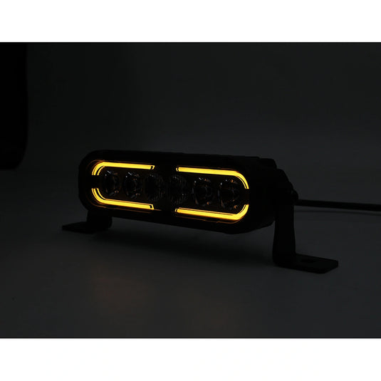 CM-2069W,LED Motorcycle Light,6",60Wx2,Dimmable with Dual Position Light & Removeable Amber Cover,2pcs set with wire harness, Waterproof