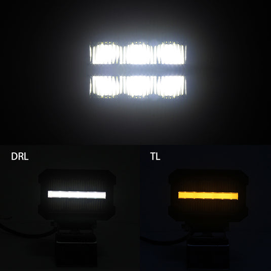CM-5008, 4.5" 25W ,Blacked out Frameless, Dual Position Light  Waterproof IP67 Lighting for Truck SUV Jeep Off-Road