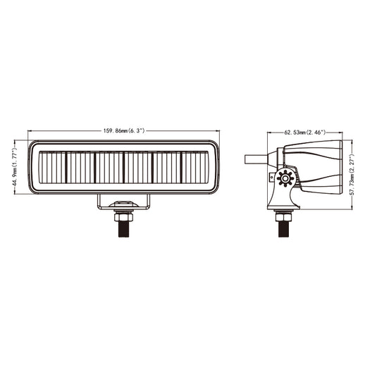 CM-5030PR, 6.3" 18W ,Blacked out Frameless, LED WORK LIGHT  Waterproof IP67 Lighting for Truck SUV Jeep Off-Road