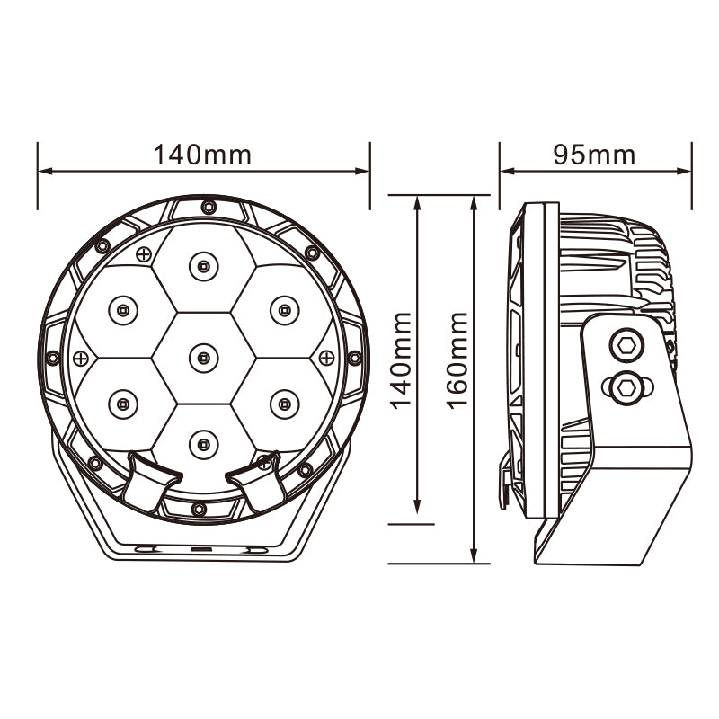 Load image into Gallery viewer, CM-5035R, 5" 35W ,3339LM LED Driving Light Beam Matrix Waterproof IP67 Lighting for Truck SUV Jeep Off-Road

