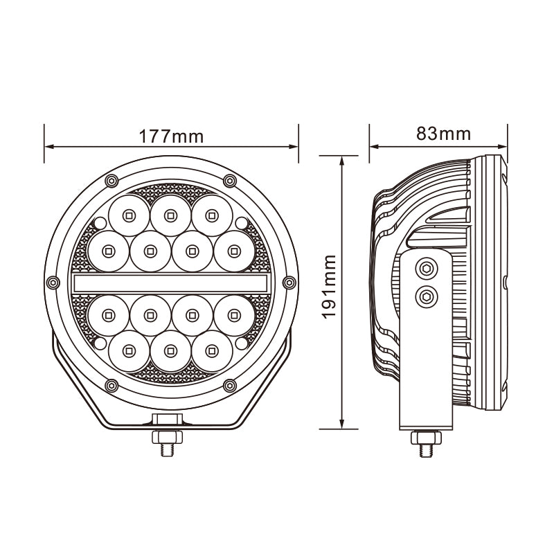 Load image into Gallery viewer, CM-P9, 7" 70W ,7000LM LED Driving Light with Position Light Waterproof IP67 Lighting for Truck SUV Jeep Off-Road
