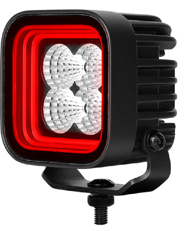 CM2058, 3-Inch 32W Amber+White/ Red+White Dual Position Light, Flood/Spot Beam,3400LM Super Bright Waterproof IP67 Lighting for Truck SUV Jeep Off-Road