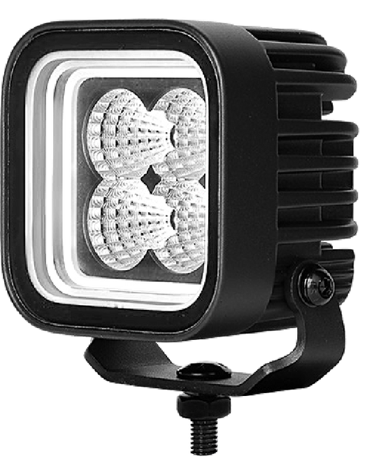 CM2058, 3-Inch 32W Amber+White/ Red+White Dual Position Light, Flood/Spot Beam,3400LM Super Bright Waterproof IP67 Lighting for Truck SUV Jeep Off-Road