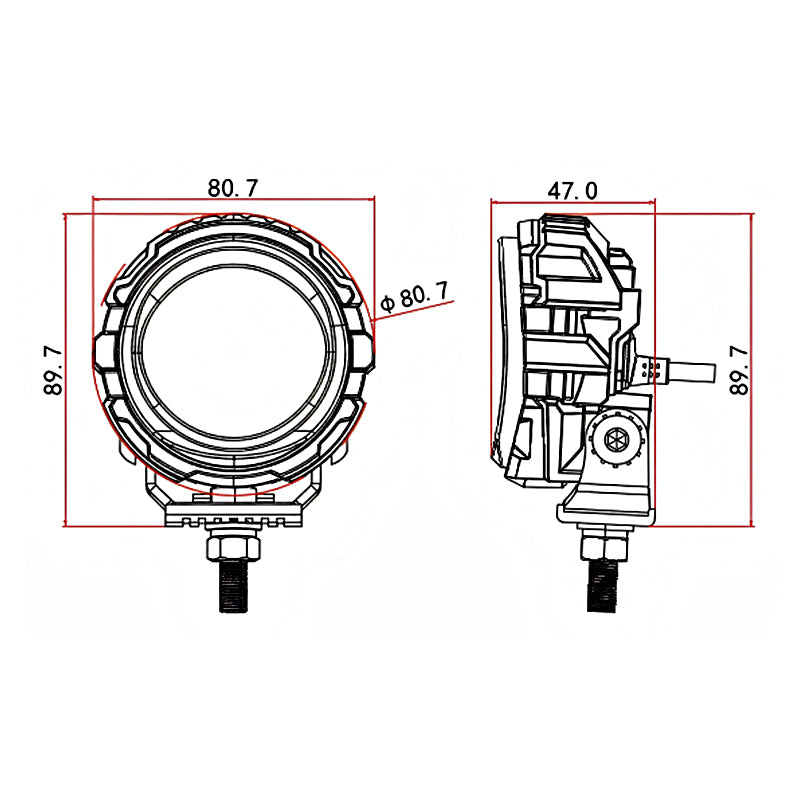 Load image into Gallery viewer, G3020RA 3" 20W LED Work Light,  1300 Lumens Spot and Flood Beam with Position Light, Waterproof, 9-32V DC for Truck Jeep SUV Off-Road Lighting
