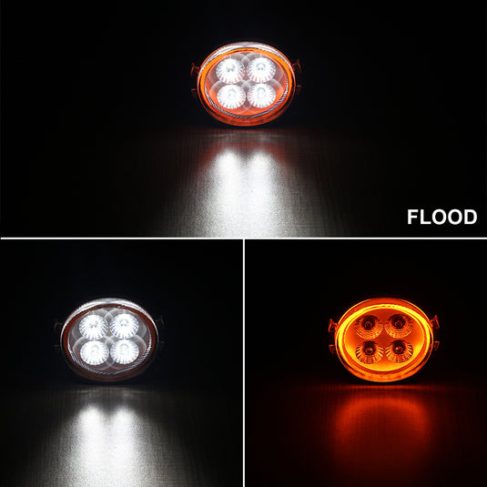 G3020RA 3" 20W LED Work Light,  1300 Lumens Spot and Flood Beam with Position Light, Waterproof, 9-32V DC for Truck Jeep SUV Off-Road Lighting