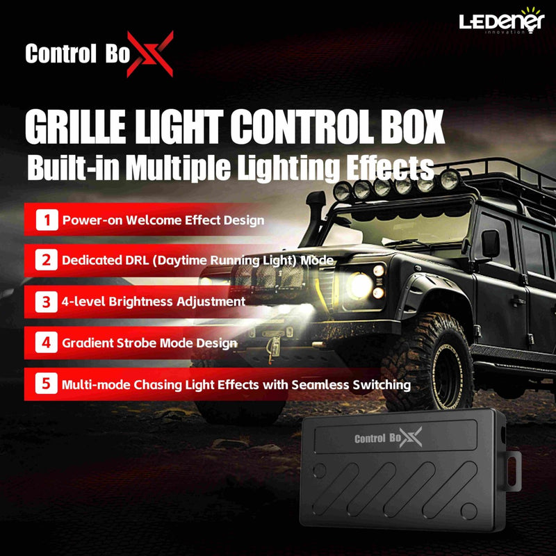 Load image into Gallery viewer, LG16/LG20/LG25 Serials, Ultra-Thin LED Grille Light V2.0 with Built-in Waterproof Fan, High Power Multi-Scenario Mounting for SUV, Truck &amp; Motorcycle
