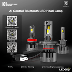 K1-APP Bluetooth App Controlled Dual Color LED Headlight