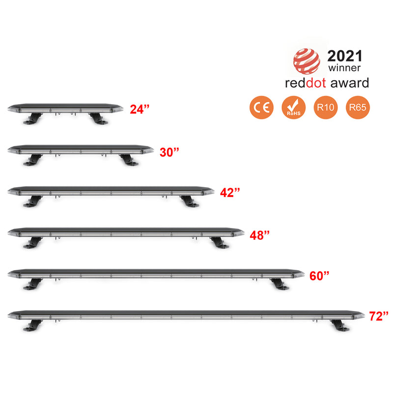 Load image into Gallery viewer, Z-W18 Series 0.96" Ultra-Thin LED Warning Lightbar | SAE J845 &amp; ECE R65 Approved | 6 Lengths (24"-72") | 14 Patterns| IP67
