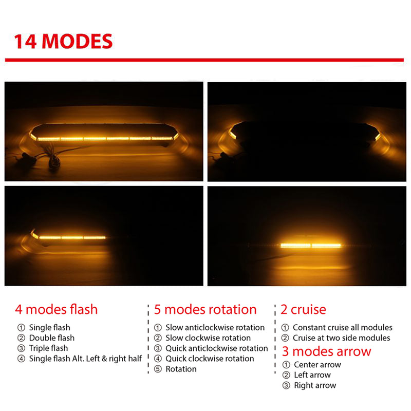 Load image into Gallery viewer, Z-W18 Series 0.96" Ultra-Thin LED Warning Lightbar | SAE J845 &amp; ECE R65 Approved | 6 Lengths (24"-72") | 14 Patterns| IP67
