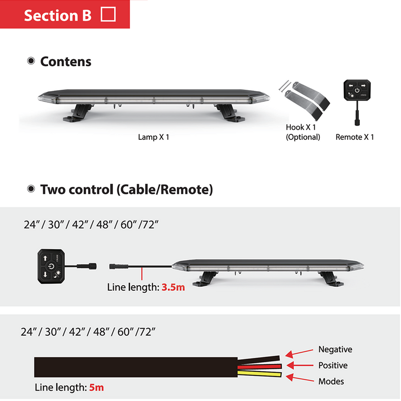 Load image into Gallery viewer, Z-W18 Series 0.96" Ultra-Thin LED Warning Lightbar | SAE J845 &amp; ECE R65 Approved | 6 Lengths (24"-72") | 14 Patterns| IP67
